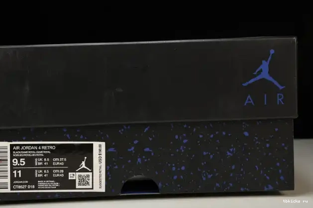 Cheap TB Royal Game CT8527-018 Retro 4 Black Jordan 0624